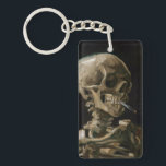 Skull with Burning Cigarette Vincent van Gogh Art Key Ring<br><div class="desc">Vincent van Gogh (Dutch, 1853 - 1890) Skull of a Skeleton with Burning Cigarette, 1885–86, Oil on canvas Unframed: 32 cm × 24.5 cm (13 in × 9.6 in) Early work by Vincent van Gogh. This small painting is part of the permanent collection of the Van Gogh Museum in Amsterdam....</div>