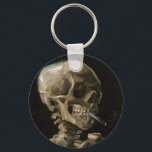 Skull with Burning Cigarette Vincent van Gogh Art Key Ring<br><div class="desc">Vincent van Gogh (Dutch, 1853 - 1890) Skull of a Skeleton with Burning Cigarette, 1885–86, Oil on canvas Unframed: 32 cm × 24.5 cm (13 in × 9.6 in) Early work by Vincent van Gogh. This small painting is part of the permanent collection of the Van Gogh Museum in Amsterdam....</div>