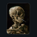Skull with Burning Cigarette Vincent van Gogh Art Magnet<br><div class="desc">Vincent van Gogh (Dutch, 1853 - 1890) Skull of a Skeleton with Burning Cigarette, 1885–86, Oil on canvas Unframed: 32 cm × 24.5 cm (13 in × 9.6 in) Early work by Vincent van Gogh. This small painting is part of the permanent collection of the Van Gogh Museum in Amsterdam....</div>