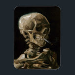Skull with Burning Cigarette Vincent van Gogh Art Magnet<br><div class="desc">Vincent van Gogh (Dutch, 1853 - 1890) Skull of a Skeleton with Burning Cigarette, 1885–86, Oil on canvas Unframed: 32 cm × 24.5 cm (13 in × 9.6 in) Early work by Vincent van Gogh. This small painting is part of the permanent collection of the Van Gogh Museum in Amsterdam....</div>