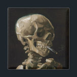 Skull with Burning Cigarette Vincent van Gogh Art Magnet<br><div class="desc">Vincent van Gogh (Dutch, 1853 - 1890) Skull of a Skeleton with Burning Cigarette, 1885–86, Oil on canvas Unframed: 32 cm × 24.5 cm (13 in × 9.6 in) Early work by Vincent van Gogh. This small painting is part of the permanent collection of the Van Gogh Museum in Amsterdam....</div>