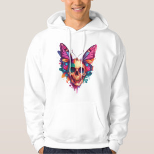 Skull with Butterfly Wings Hoodie