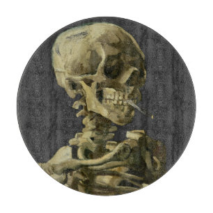 Skull with Cigarette by Van Gogh Cutting Board
