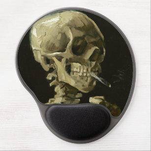 Skull with Cigarette by Van Gogh Gel Mouse Pad