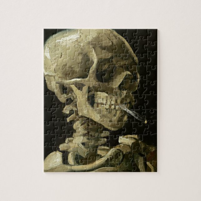 Skull with Cigarette by Van Gogh Jigsaw Puzzle (Vertical)