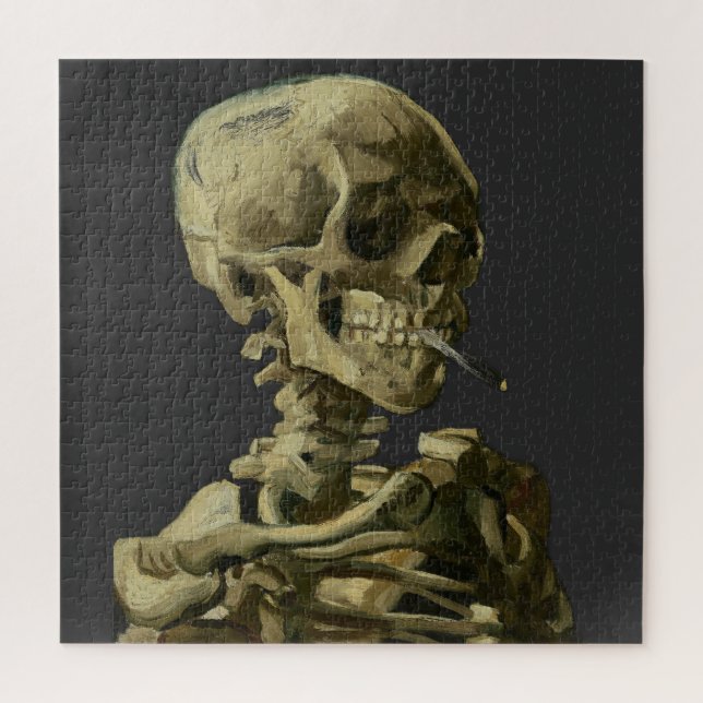 Skull with Cigarette by Van Gogh Jigsaw Puzzle (Vertical)