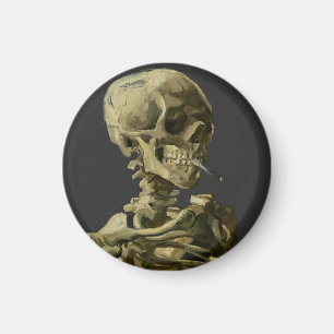 Skull with Cigarette by Van Gogh Magnet