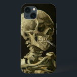 Skull with Cigarette Van Gogh iPhone 13 Case<br><div class="desc">Van Gogh&#39;s Expressionist Paintings: Skull with Burning Cigarette Canvas Painting</div>