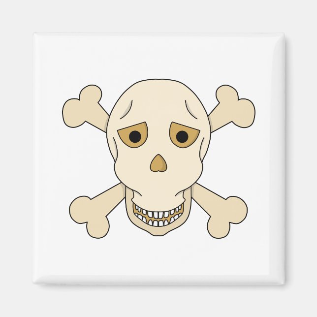Skull with Crossbones Magnet (Front)