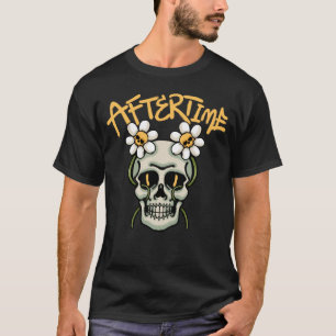 Skull With Daisies streetwear T-Shirt