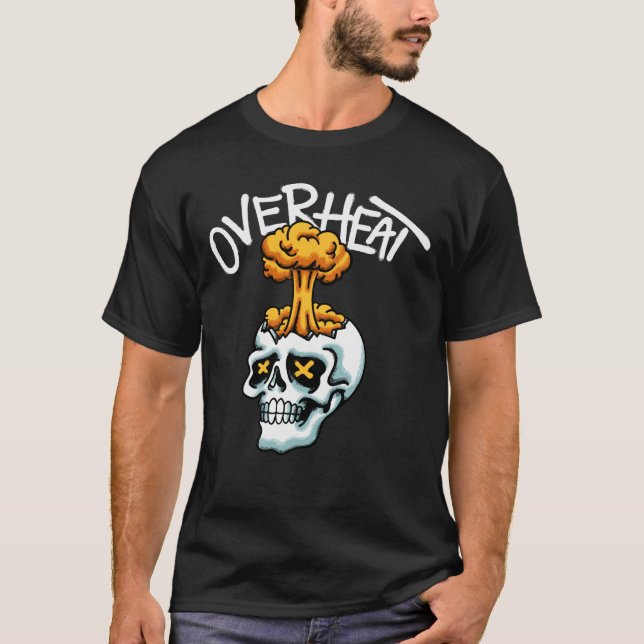 Skull With Explosion streetwear  T-Shirt (Front)