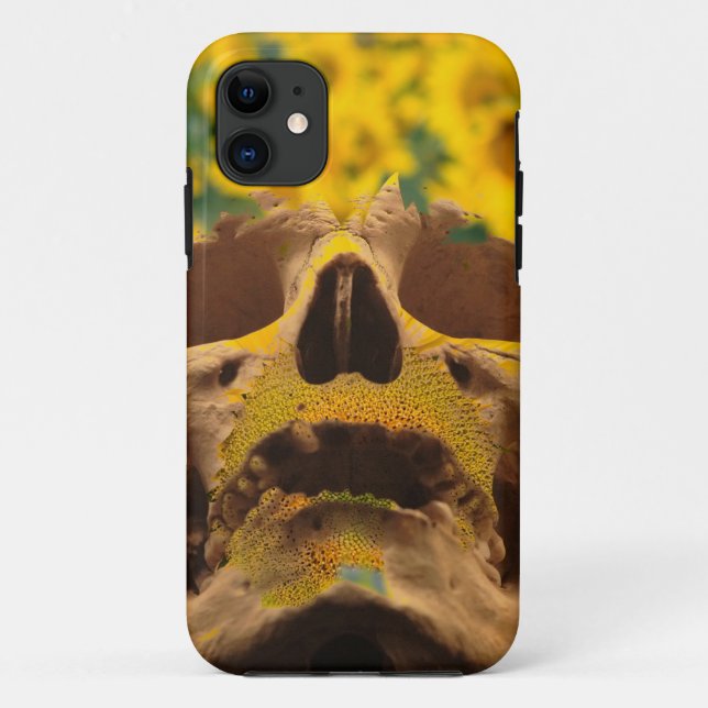 Skull with Flowers Case-Mate iPhone Case (Back)