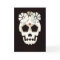 Skull With Flowers Sepia Greeting Card