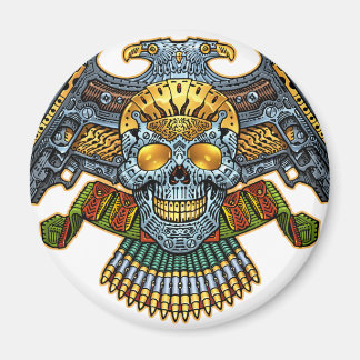 Skull with Guns and Bullets by Al Rio Magnet