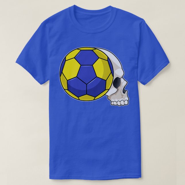 Skull with Handball Sports T-Shirt (Design Front)