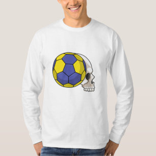 Skull with Handball Sports T-Shirt