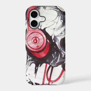 Skull with Headphones Design