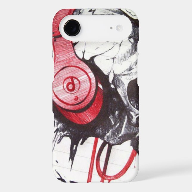 Skull with Headphones Design (Back)
