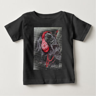 Skull with Headphones Design Baby T-Shirt