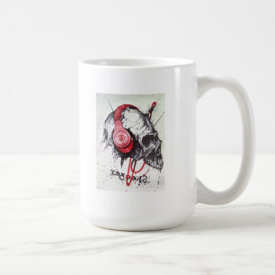 Skull with Headphones Design Coffee Mug