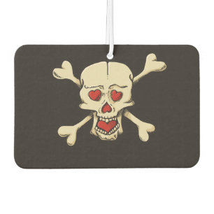 Skull with Hearts Car Air Freshener