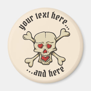 Skull with Hearts Magnet