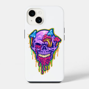 Skull with mushrooms and ooze iPhone 14 case