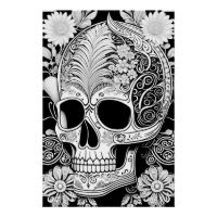 Skull with ornaments