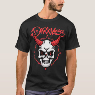 Skull with Red Horns streetwear T-Shirt