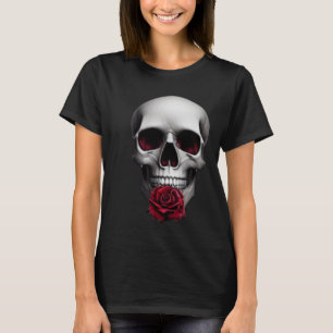 Skull With Rose For Casual Street Wear For Him or T-Shirt