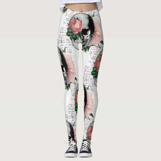 Skull with rose leggings (Front)