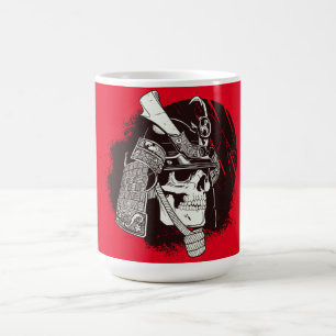 Skull With Samurai Helmet Coffee Mug