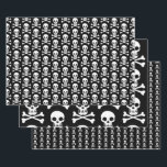 Skull Wrapping Paper Set<br><div class="desc">This wrapping paper set has 3 sheets of coordinating skull and crossbones patterns.</div>