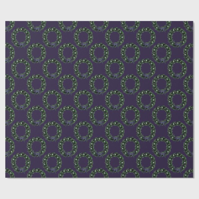Skull Wreath Wrapping Paper (Flat)