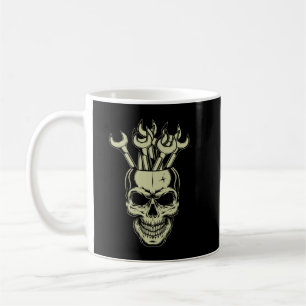 Skull Wrench Mechanic Tools Garage Car Mechanic Au Coffee Mug