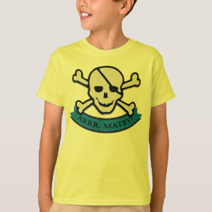 Skull - Yellow Kids' Basic Hanes Tagless T-Shirt