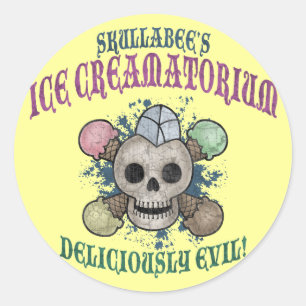 Skullabee's Ice Creamatorium Classic Round Sticker