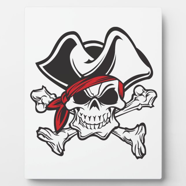 skulland cross bones pirate plaque (Front)