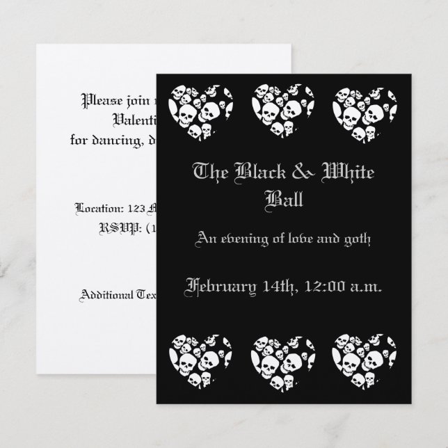 SkullHeart Invitation (Front/Back)