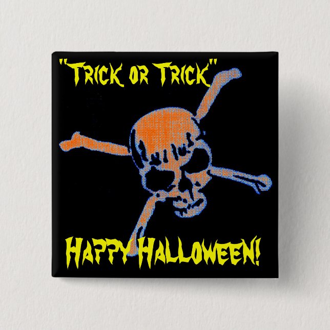Skulls 5 15 cm square badge (Front)