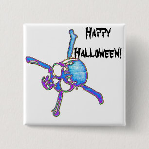 Skulls 6 15 cm square badge