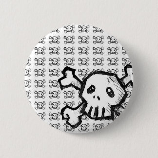 skulls 6 cm round badge