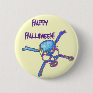 Skulls 6 cm round badge