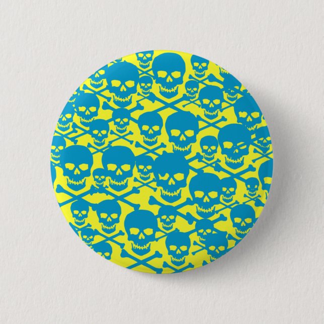 Skulls 6 Cm Round Badge (Front)