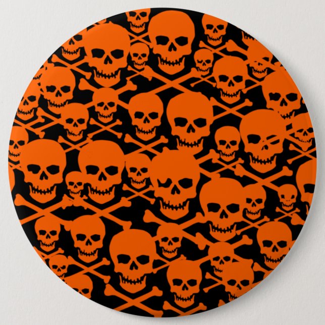 Skulls 6 Cm Round Badge (Front)