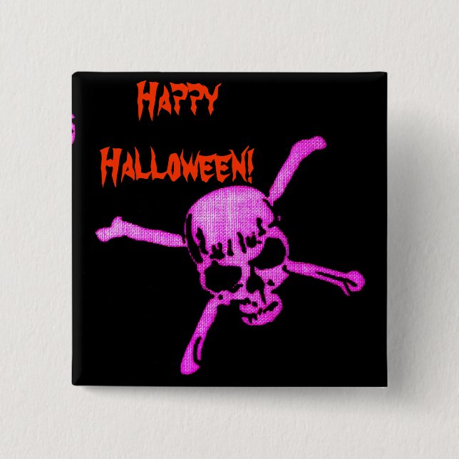 Skulls 8 15 cm square badge (Front)