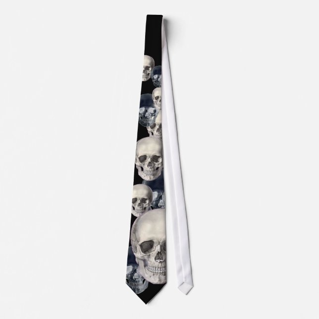 Skulls Against Stripes Tie (Front)