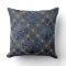 Skulls and Blue Damask on Grey