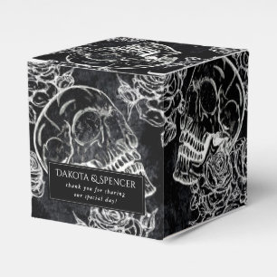 Skulls and Chalk Roses Gothic Glam Thank You Favour Box