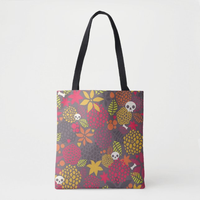 Skulls and flowers. tote bag (Front)